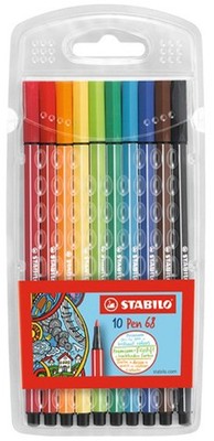 STABILO Fasermaler Pen 68 10er Kunststoff Etui
