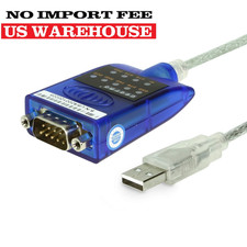 USB to Serial RS-232 Adapter with LED Indicators FTDI Chipset Supports Windows