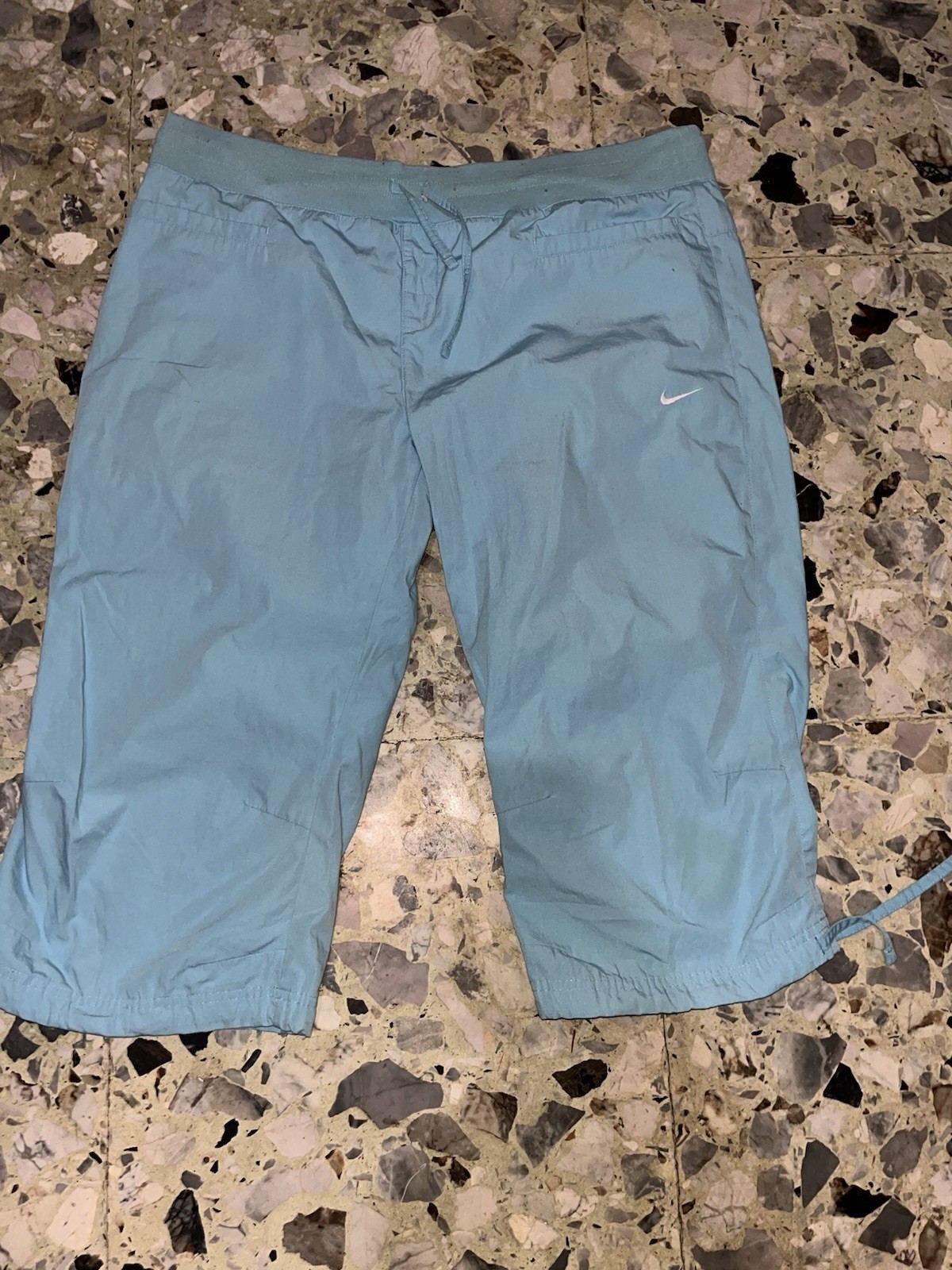 Nike Dri-FIT pantaloni al polpaccio donna XL azzurri con coulisse e tasche