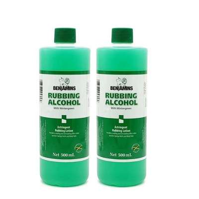Benjamins Rubbing Alcohol With Winter Green (500ml) - Pack of 2