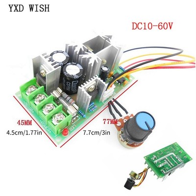 PWM DC Motor Speed Controller Switch DC 20A Current Voltage Regulator 10-60V PWM