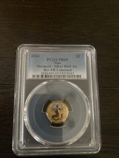 2 Gram Gold 22kt 2026 2 PCGS PR69 Niue Mermaid - Silver Colored Hair