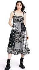 Sandy Liang Target Patchwork Midi Dress Ruffle Boho Floral Leopard Gingham XL 1X
