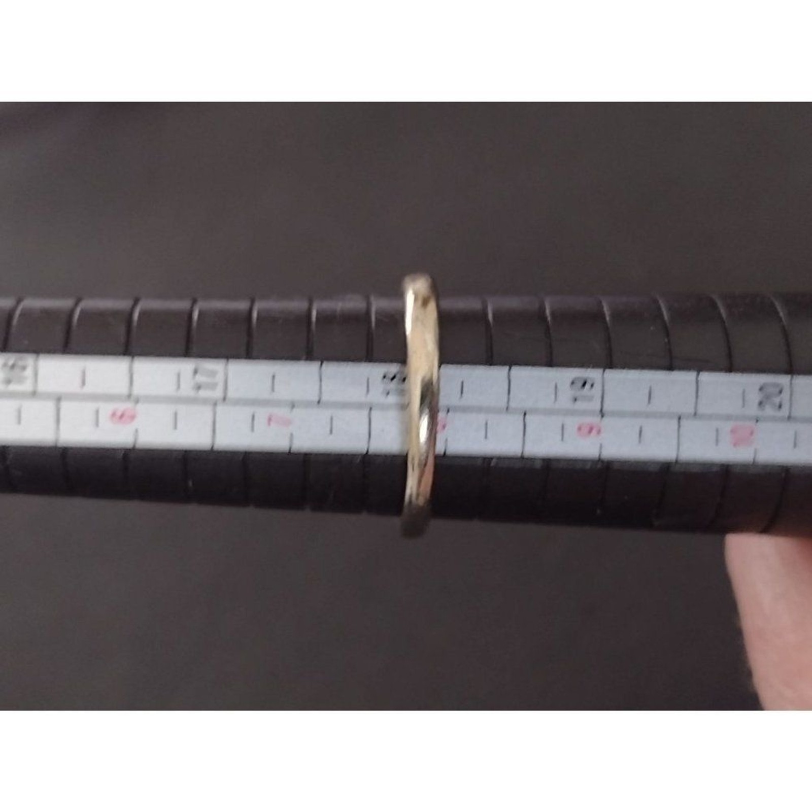 Silver tone triangular blue rhinestone ring size 8 - image 3