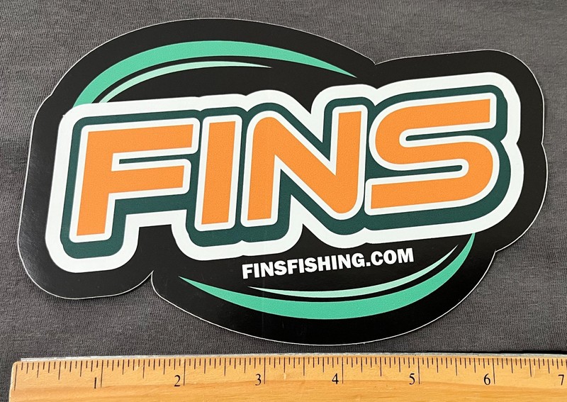 Large FINS FISHING Sticker Fish Premium Braid Braided Line Based in KY Kentucky