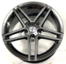 18 X9.5 Hyper Black Replica Corvette Wheel Fits 1984 1987 Chevy 5x4.75 40 1x