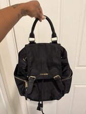 Steve Madden Black Backpack Top Handle Drawstring, Adjustable Strap, Pockets