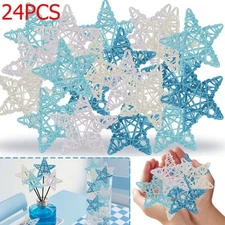 24Pcs Ocean Theme Wicker Rattan Balls Star Shaped DIY Party Home Ornament Tool