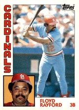 1984 Topps Floyd Rayford #514 Saint Louis Cardinals Baseball Card Vintage MLB