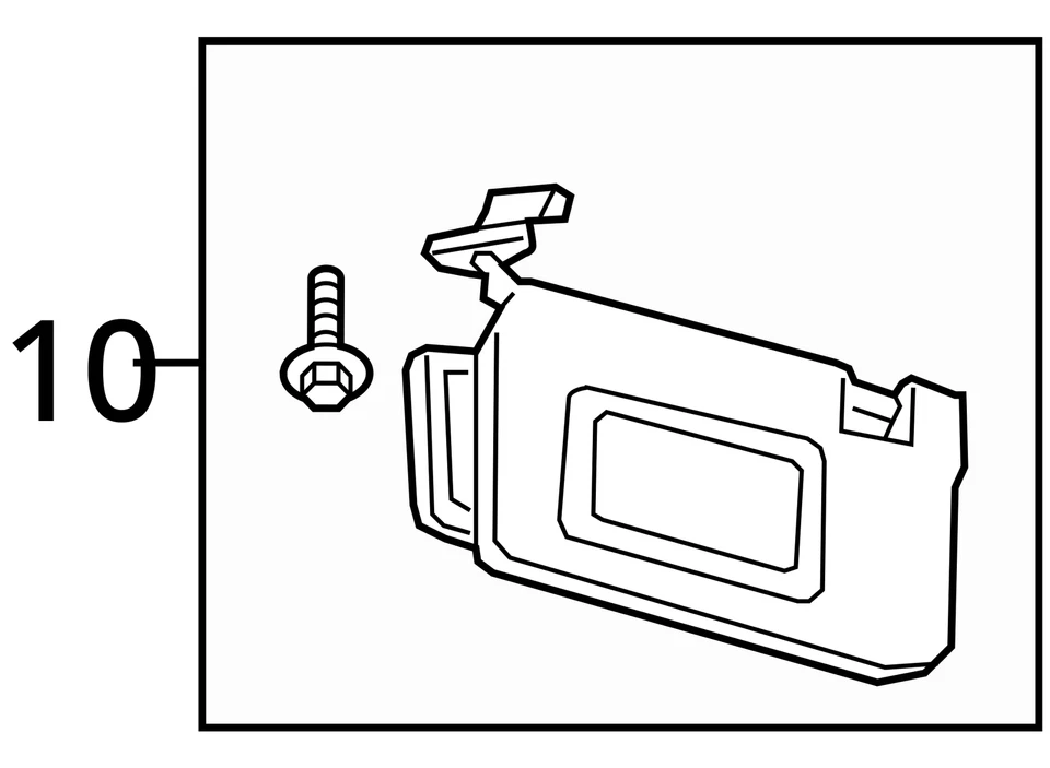 Conjunto de visera continental Lincoln 2017-2020 - parasol GD9Z5404105CC - NUEVO OEM Foto 4 de 4