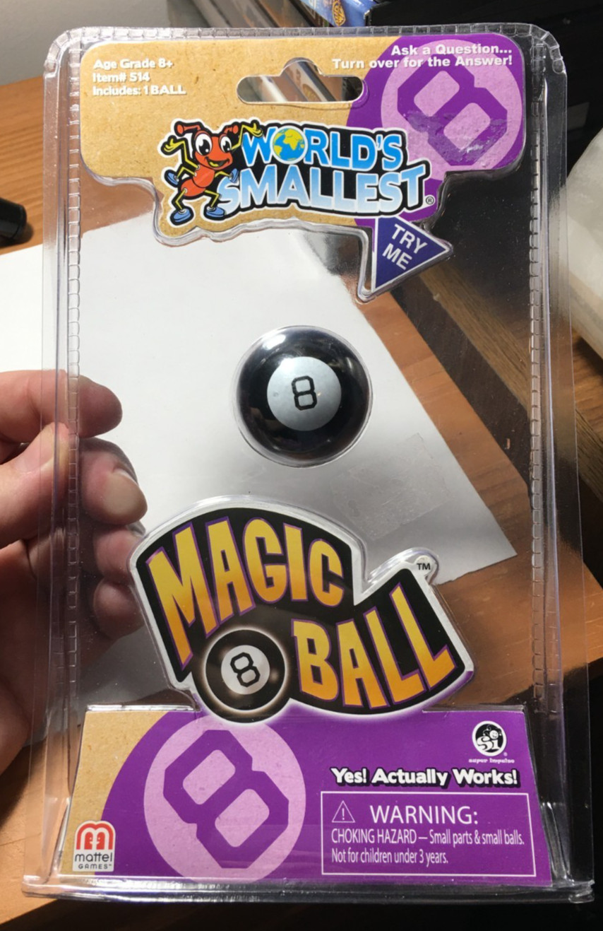 World&rsquo;s Smallest Magic 8 Eight Ball NEW NIP Mini Miniature
