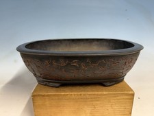 Unique Unglazed Tokoname Bonsai Tree Pot By S...