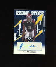 2021 Leaf Valiant Jhamon Ausbon Rising Stock Navy Blue Auto /35 Texas A&M Aggies