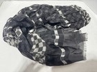 Louis Vuitton Silk Blend Black Gray Checker  Large Neck Scarf Shawl Wrap 27”x63” — photo 8