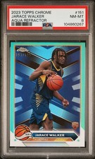 2023 TOPPS CHROME AQUA REFRACTOR #151 JARACE WALKER 197/199 PSA 8