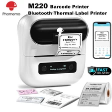 M220 Label Maker Bluetooth Sticker Machine Barcode Label Printer or Labels Lot