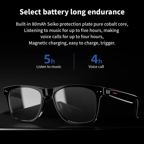 Smart Glasses,Remote Camera & Bluetooth Sunglasses Open Ear Speaker Headphone - Picture 14 of 21