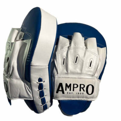 AMPRO Schakal Leder gebogene Lochhandschuhe - Haken & Jab Pads / Fokus Pad
