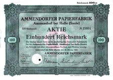 Ammendorfer Papierfabrik 1929 100 RM