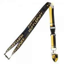 Harry Potter HUFFLEPUFF CREST School BREAKAWAY Lanyard WITH RUBBER CHARM