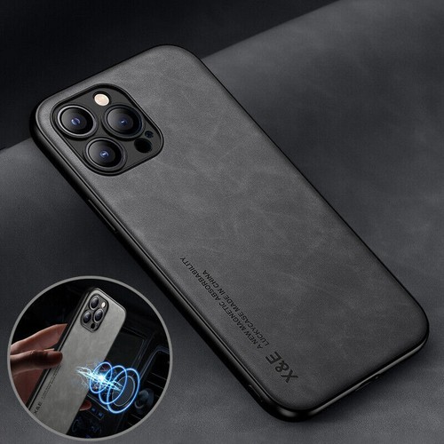 For iPhone 14 13 12 Pro Max 11 XS XR 8 7 ShockProof Magnetic Leather Case Cover - Picture 2 of 14