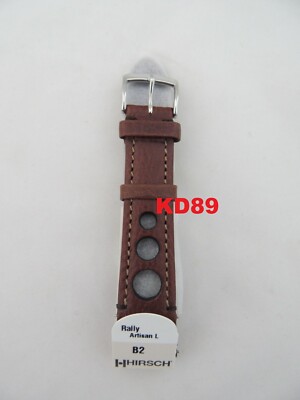 Genuine Hirsch RALLY Artisan Leather Strap Band 20mm BROWN  Artisan 