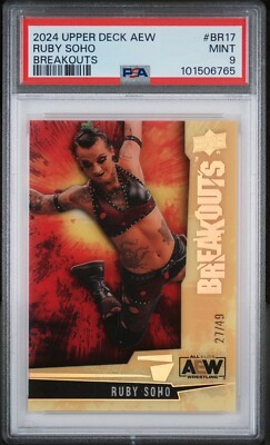 2024 Upper Deck AEW Breakouts #BR17 Ruby Soho PSA 9 /49 POP 1 None Higher