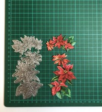 3pcs Decorative Pure Poinsettia Die Set - Largest Die Measures 11 X 6.8cm