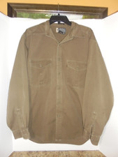 Vintage Eddie Bauer Legend Elkhorn Shirt Button Up Long Sleeve Brown Mens Large