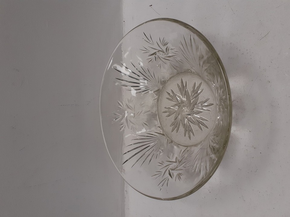 Crystal Glass Decorative Bowls Fruit Food Holder Clear Collectable