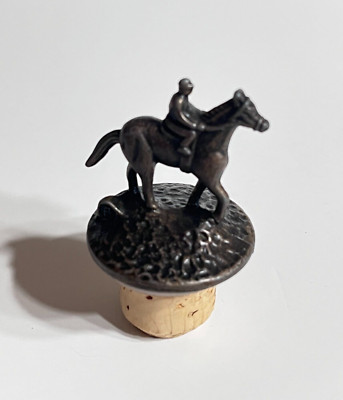 Blanton's Single Barrel Bourbon Bottle Horse & Jockey Cork Stopper Letter B