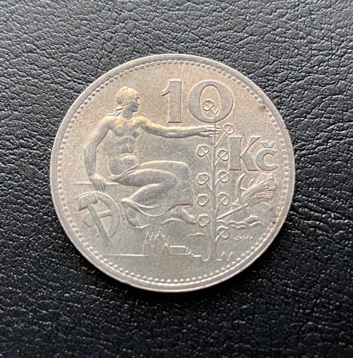 10 Korun 1932 Czechoslovakia Silver Coin