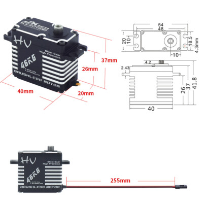 JX BLS-HV7146MG 46KG Digital Brushless Servo for RC Crawler Car