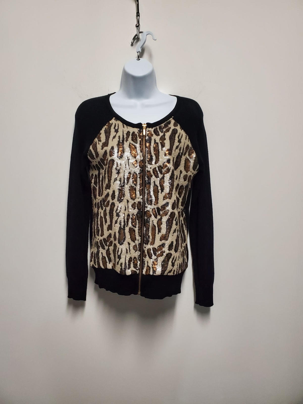 Cache Double Zip Knit Top (L) main image 0