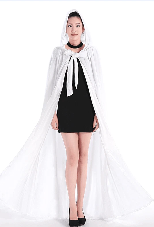 Capa de terciopelo con capucha de Halloween capa mago vampiro bruja boda Wicca medieval Foto 4 de 4