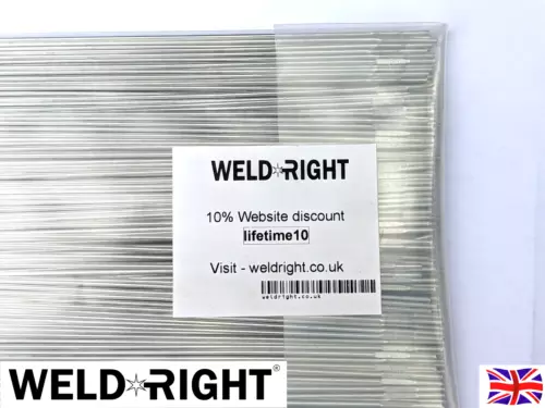 Weld Right® 50x Aluminium Alu 1050 Tig Filler Welding Rods 1.6mm - Picture 2 of 3