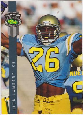 1992 Classic Four Sport Dion Lambert #96 Draft Pick Collection
