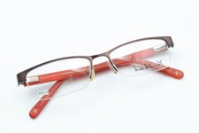 NICOLE MILLER Empowered Terracotta 51-16-135 Half Rim Frames Flex Hinges A167