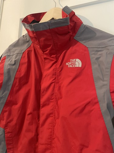 The North Face Jacket Red Gray Rain Coat Youth Kids Hyvent Boys Size: M (10-12)! - Picture 3 of 11