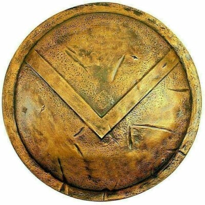 Medieval Round 300 Spartan Shield - Greek King Leonidas 18 Gauge Steel Armor LAR