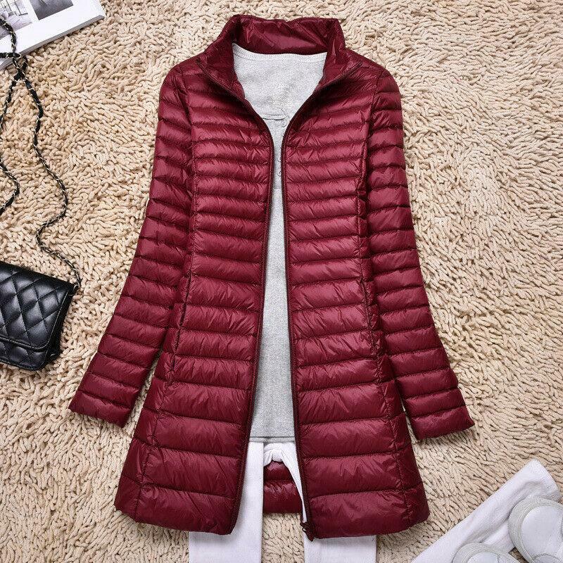 Long Hooded Duck Down Coat