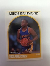 1989-90 NBA Hoops Basketball #260 MItch Richmond Rookie Golden State Warriors