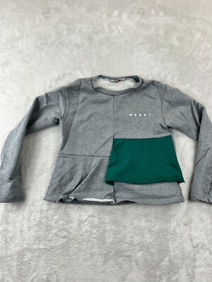 Marni Kids Girls Gray Ruffled Sweatshirt Size 10Y Pullover