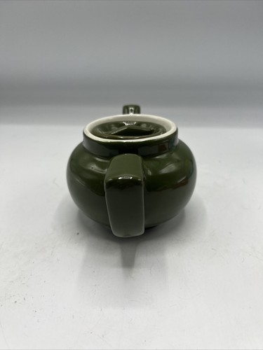 Vintage Hall Pottery Restaurant Green Tea Hot Water Pot Individual Size Coffee - Picture 4 of 10
