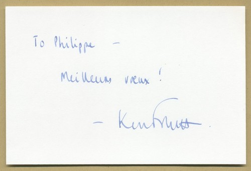 Ken Follett - Welsh writer - Authentic signed card + Photo - 90s - Picture 2 of 3