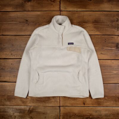 Vintage Patagonia Outdoorjacke XL Snap T Fleece weiß Damen