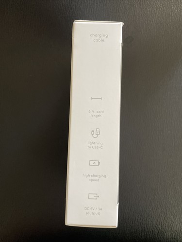Heyday USB-C Braided Cable For Apple - 6ft, Cream/Gold - Picture 2 of 2