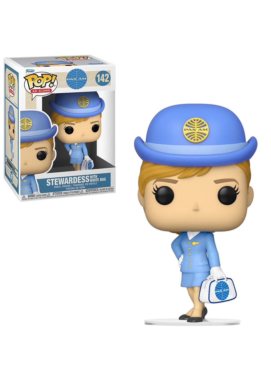 Iconos Publicitarios: Azafata Pan Am Con Bolso Blanco Funko Pop! Vinilo