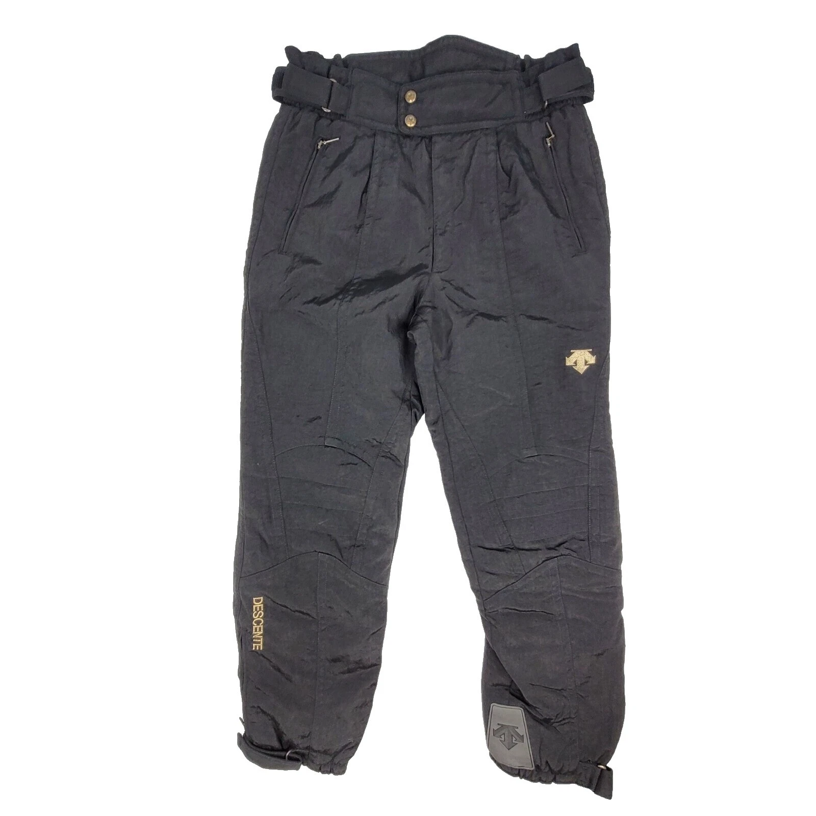 Pantalones de nieve Descente Negro Deportes de Invierno y Baberos