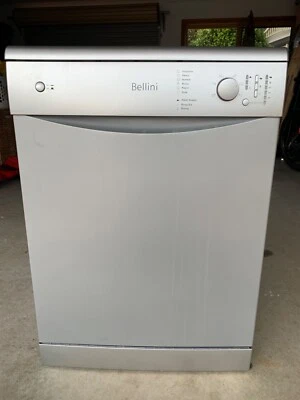 bellini 45cm white 9 place setting 6 programs dishwasher